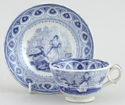 Toy Cup and Saucer c1850